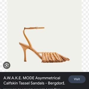 A.W.A.K.E MODE
New Delta 80 Tassel Sandals in Nappa size 38 caramel color